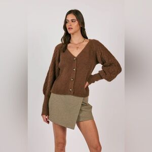 Sadie & Sage Sweeping Wind Button Front Caridgan